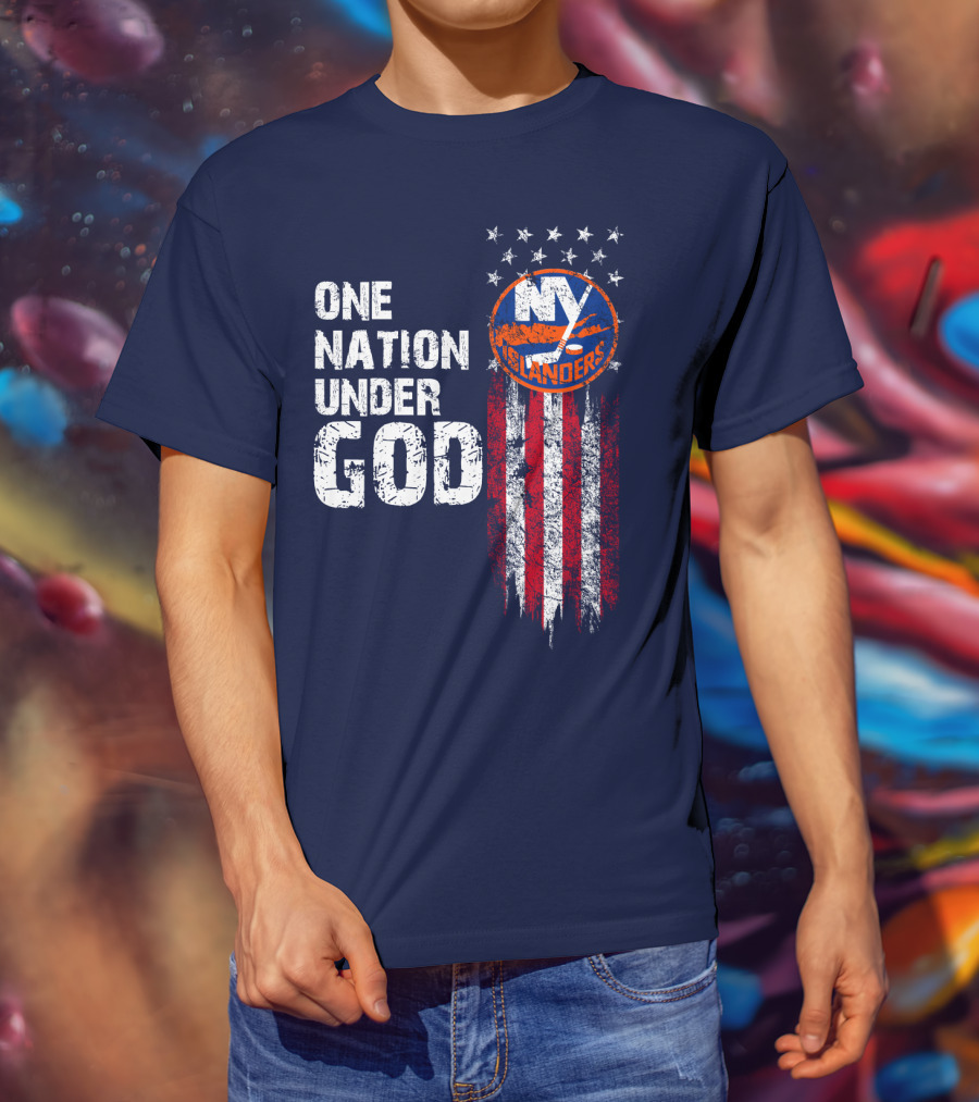One Nation Under God New York Islanders Stars And Stripes T-Shirt