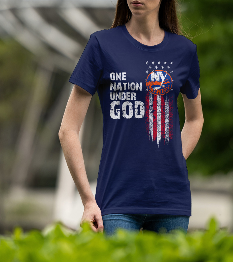 One Nation Under God New York Islanders Stars And Stripes T-Shirt