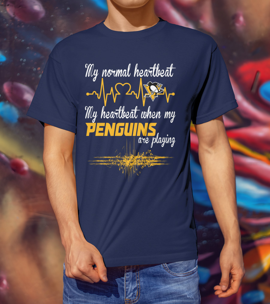 My Normal Heartbeat My Heartbeat When My Penguins Are Playing T-Shirt
