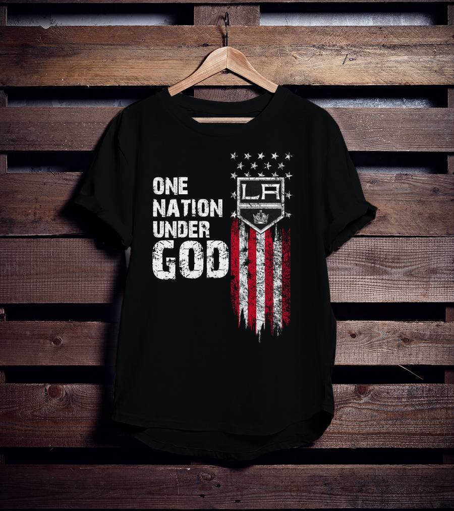 One Nation Under God La Kings American Flag T-Shirt