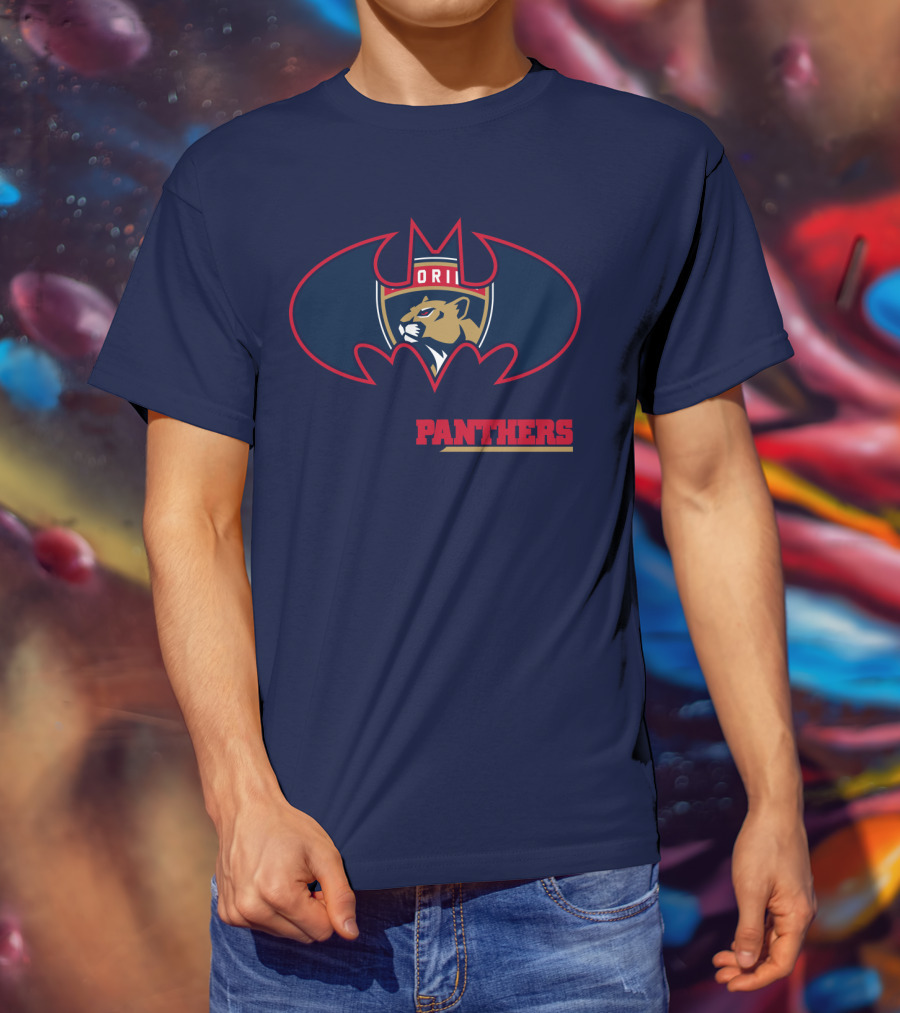 Florida Panthers Bat Symbol Badge T-Shirt