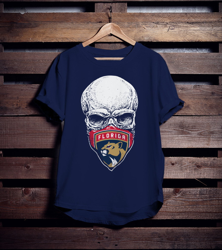 Florida Panthers Skull Logo Mask T-Shirt