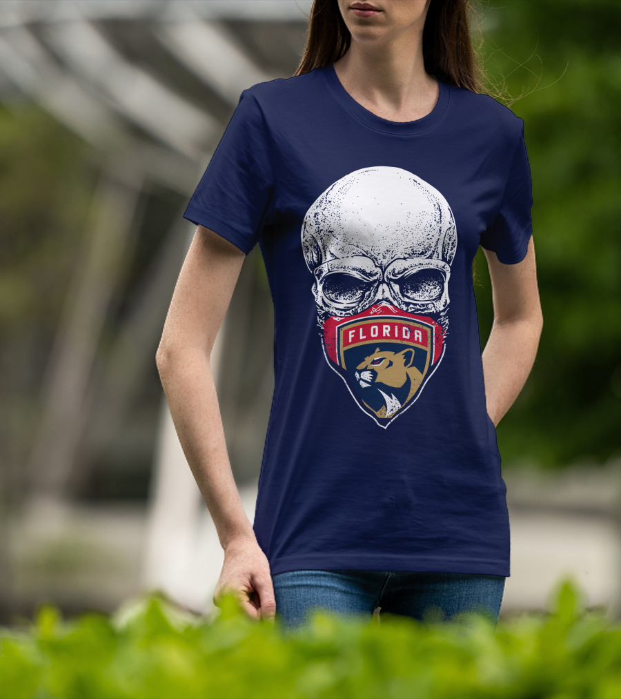 Florida Panthers Skull Logo Mask T-Shirt