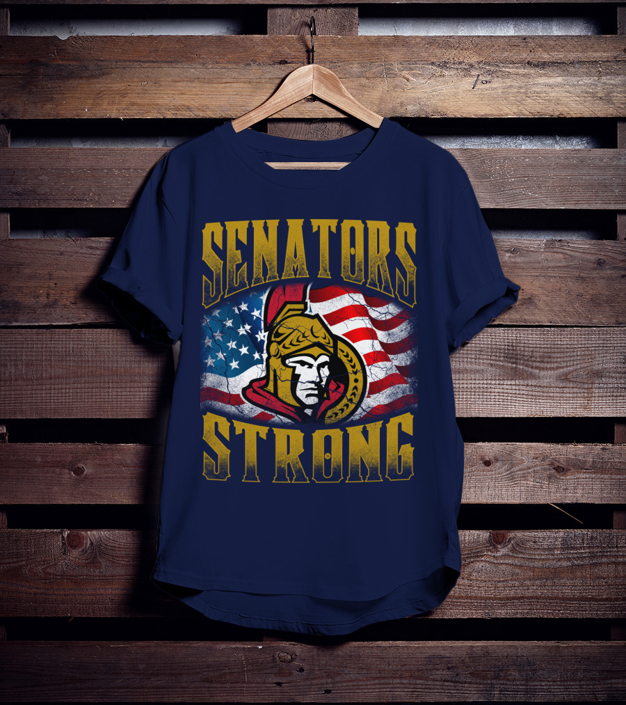 Senators Strong Ottawa Senators American Flag T-Shirt