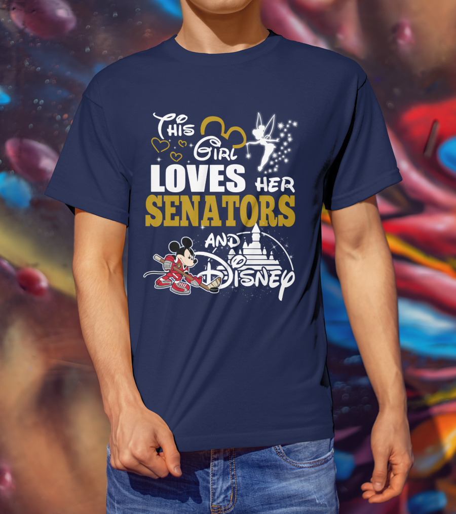 This Girl Loves Her Senators And Disney T-Shirt