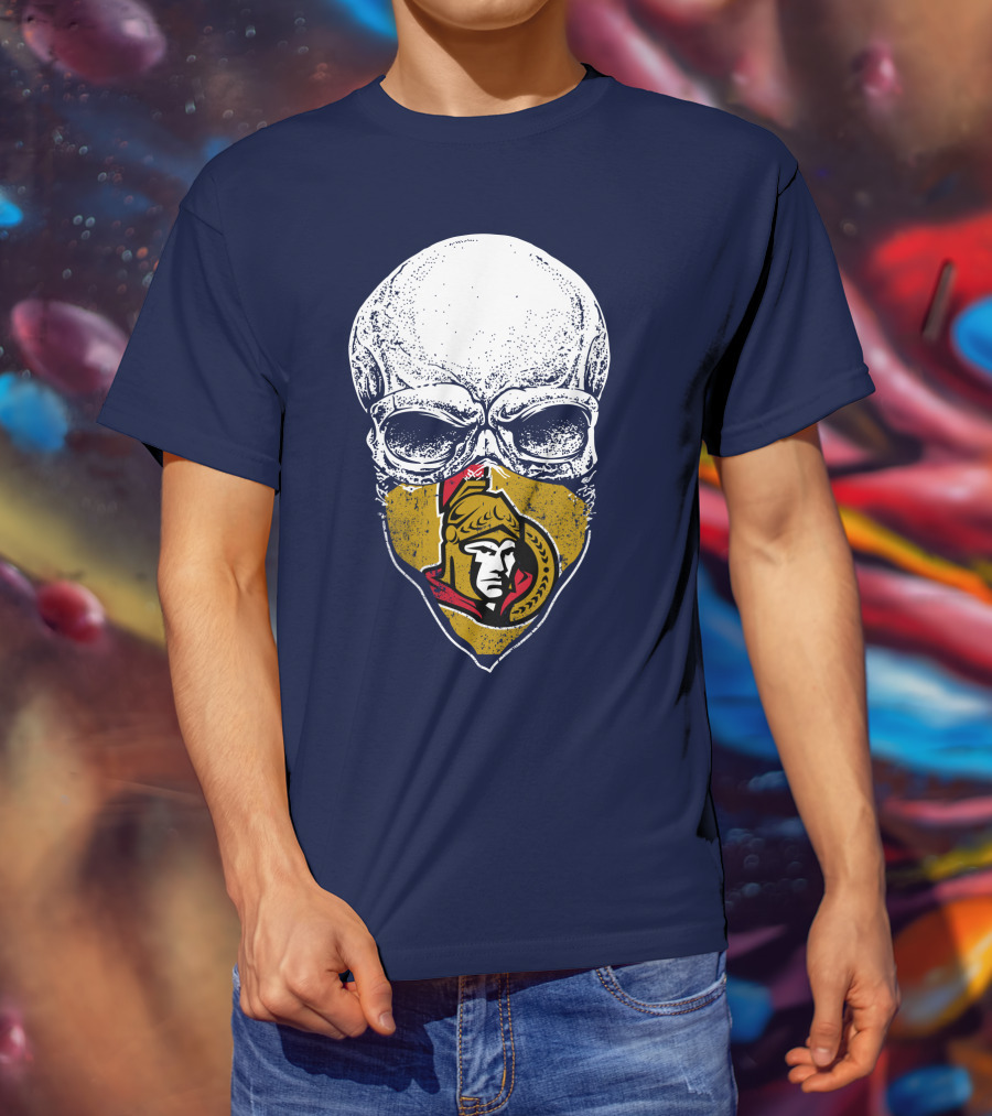 Ottawa Senators Skull Mask T-Shirt