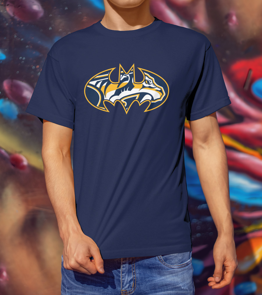 Nashville Predators Batman Logo Mashup T-Shirt