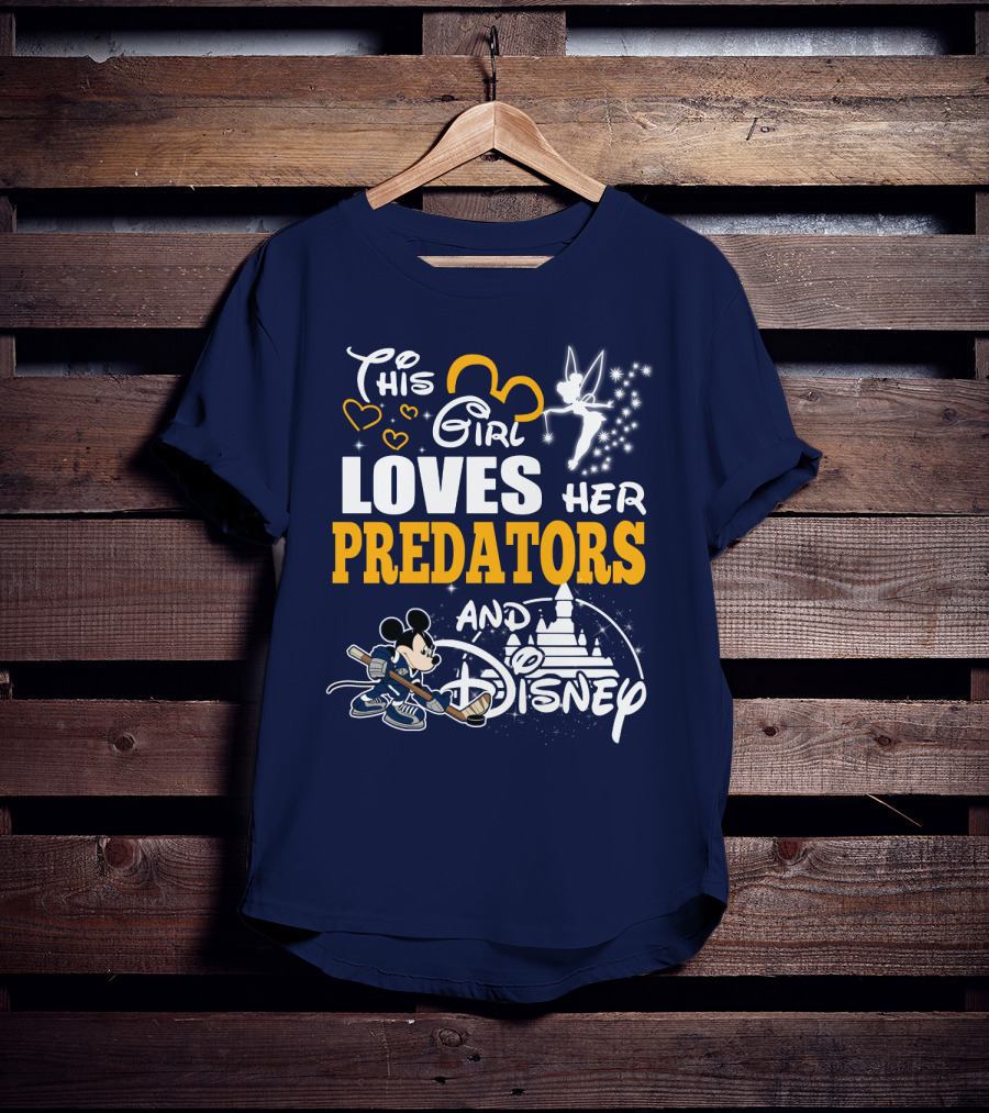 This Girl Loves Her Predators And Disney T-Shirt