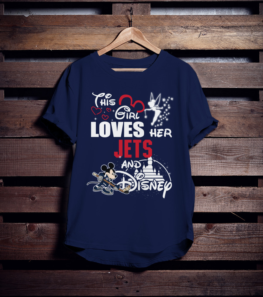 This Girl Loves Her Winnipeg Jets And Disney T-Shirt