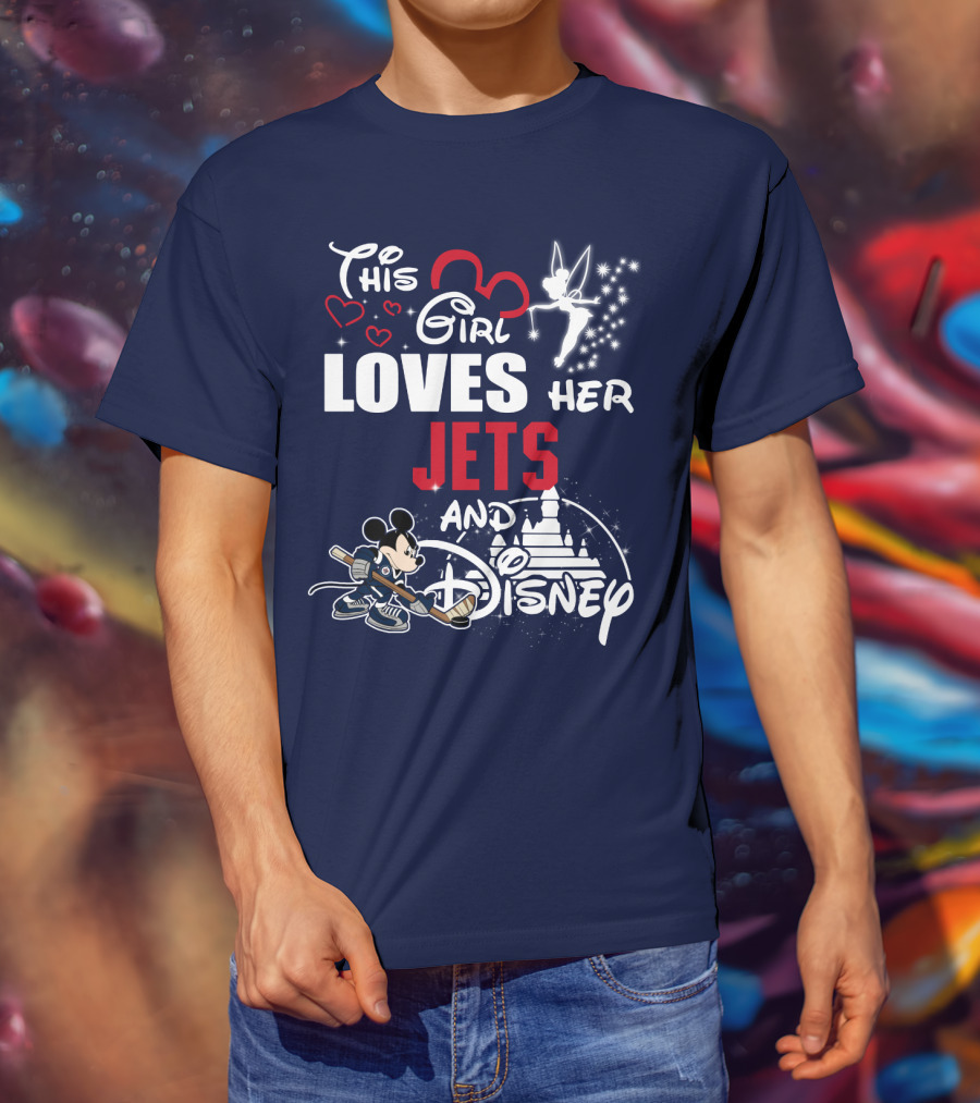 This Girl Loves Her Winnipeg Jets And Disney T-Shirt