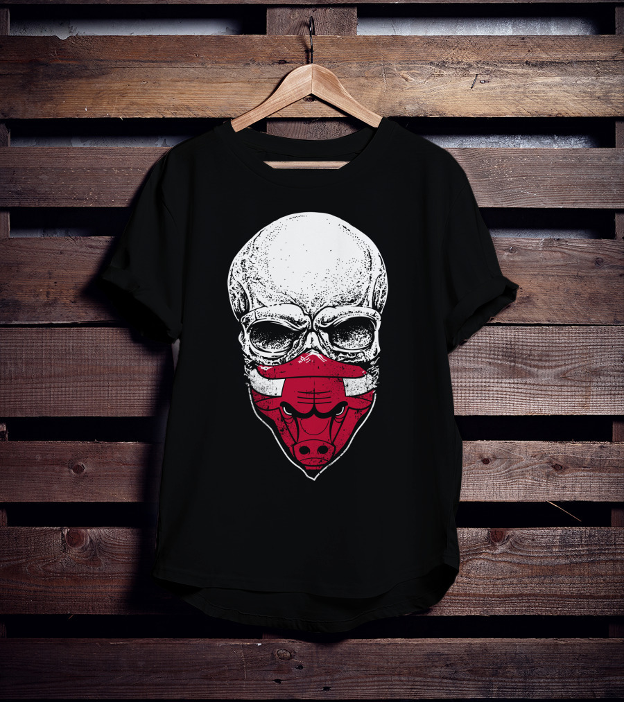Chicago Bulls Skull Bulls Face T-Shirt