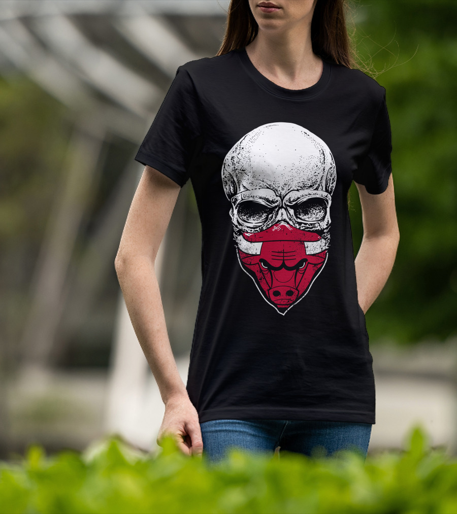 Chicago Bulls Skull Bulls Face T-Shirt