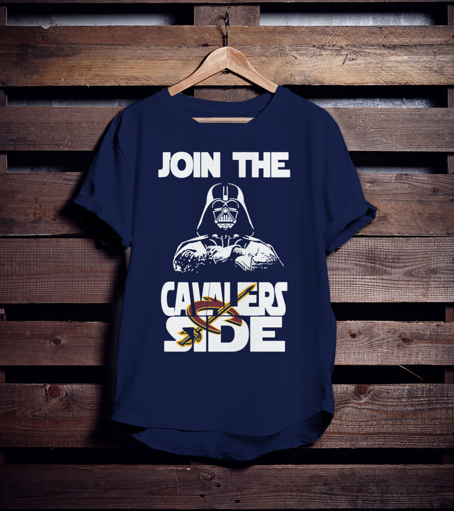 Join The Cavaliers Side Cleveland Cavaliers Star Wars Darth Vader T-Shirt