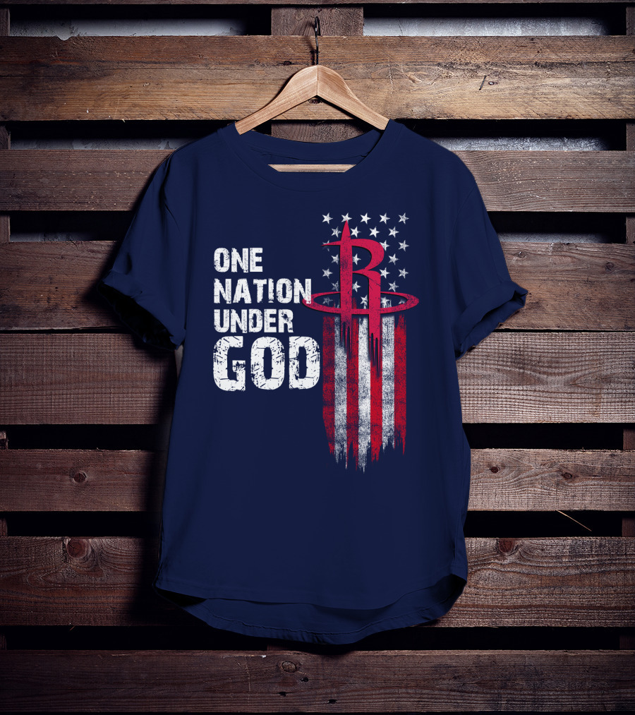 One Nation Under God Houston Rockets T-Shirt