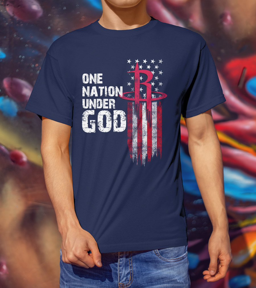 One Nation Under God Houston Rockets T-Shirt