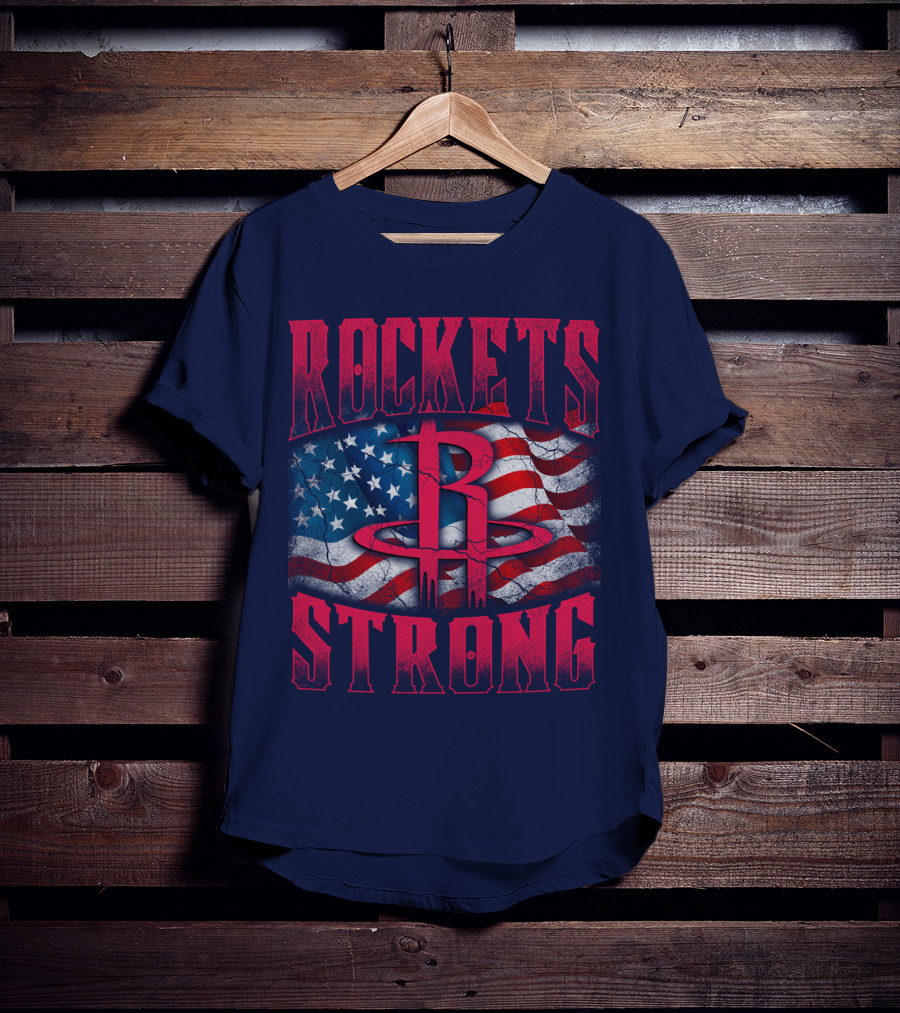 Rockets Strong American Flag T-Shirt