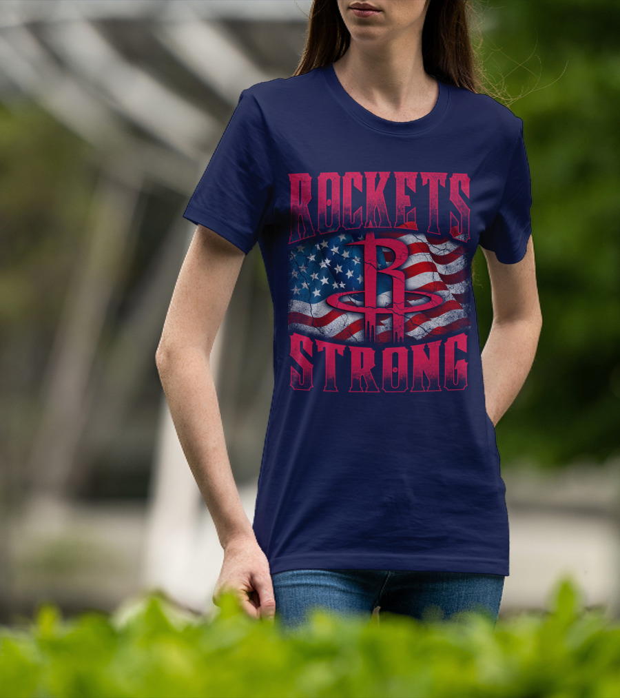 Rockets Strong American Flag T-Shirt