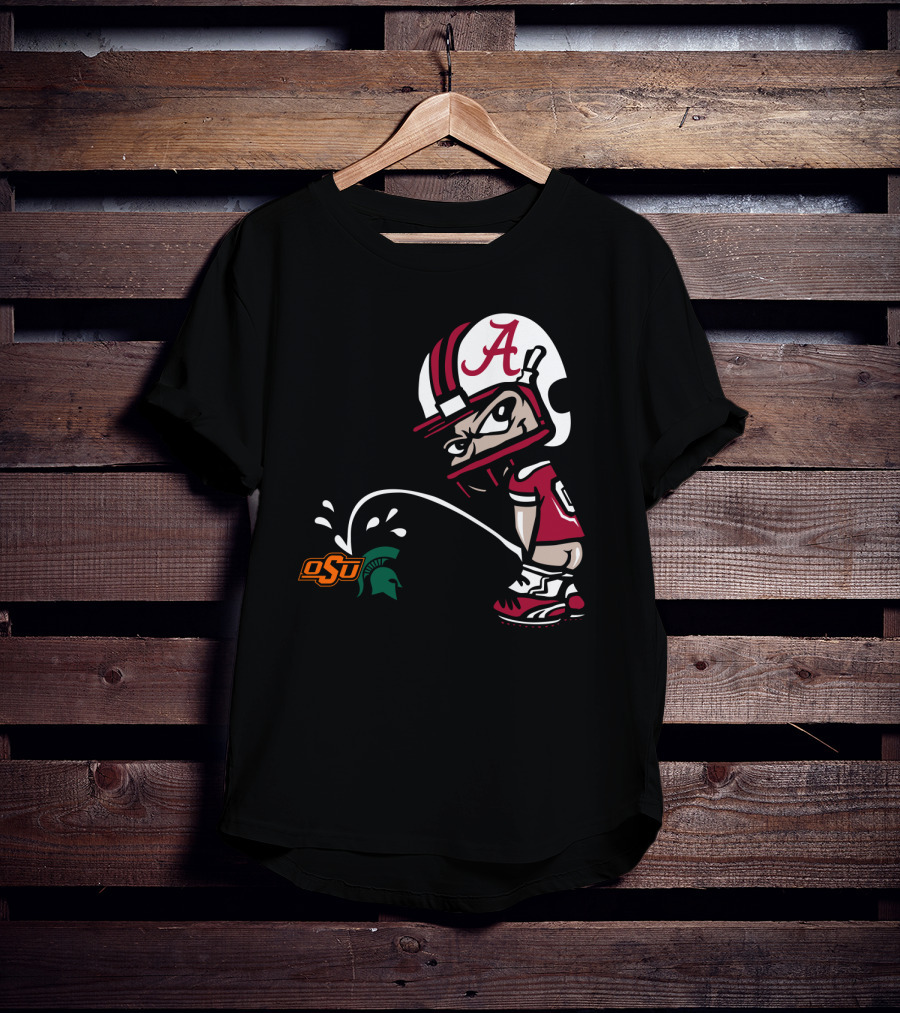 Alabama Crimson Tide Rivalry Spirit With Michigan State And Oklahoma State T-Shirt