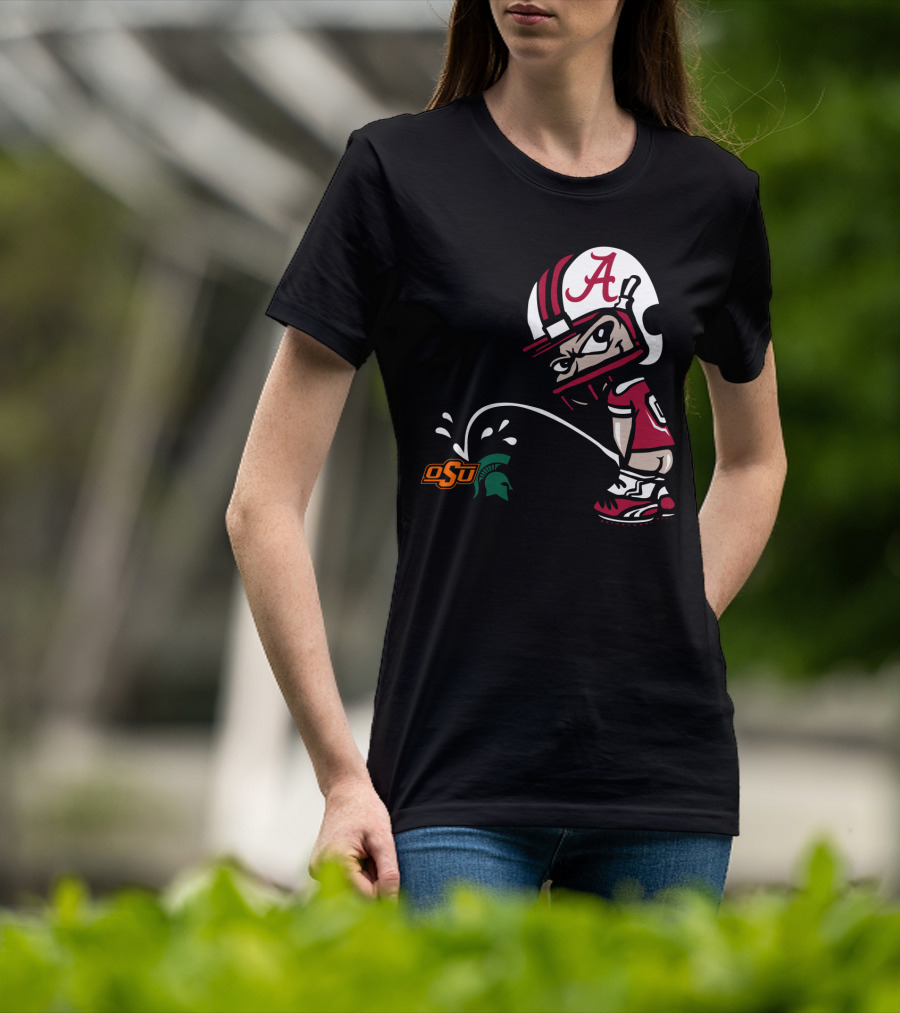 Alabama Crimson Tide Rivalry Spirit With Michigan State And Oklahoma State T-Shirt