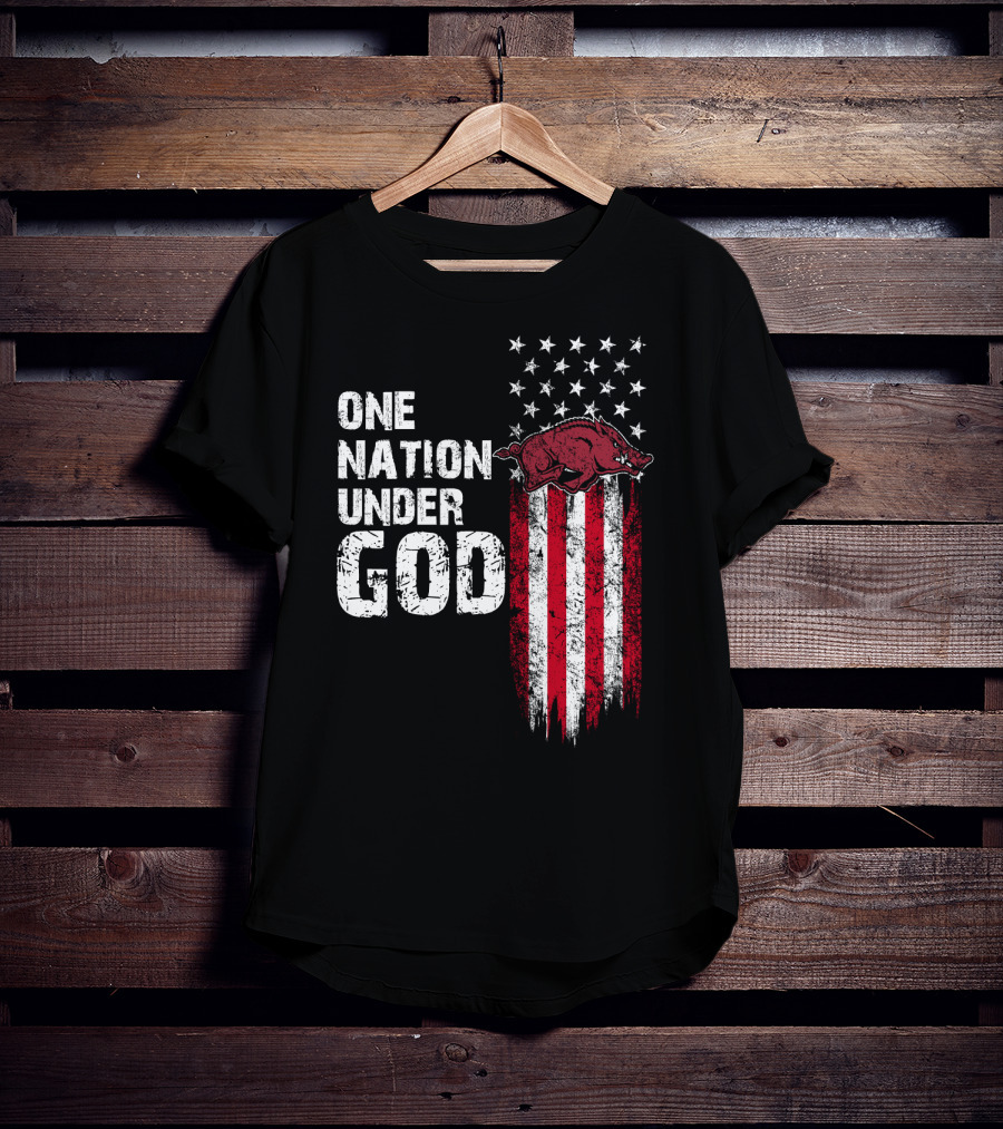 Arkansas Razorbacks One Nation Under God T-Shirt