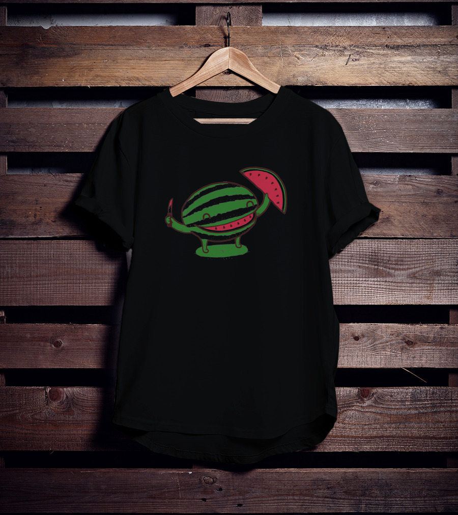 A Happy Slice Of Life Watermelon Character T-Shirt