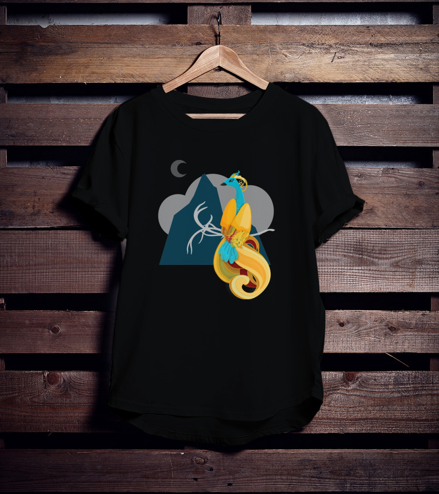 Ibong Adarna Majestic Mountain Moon Scene T-Shirt