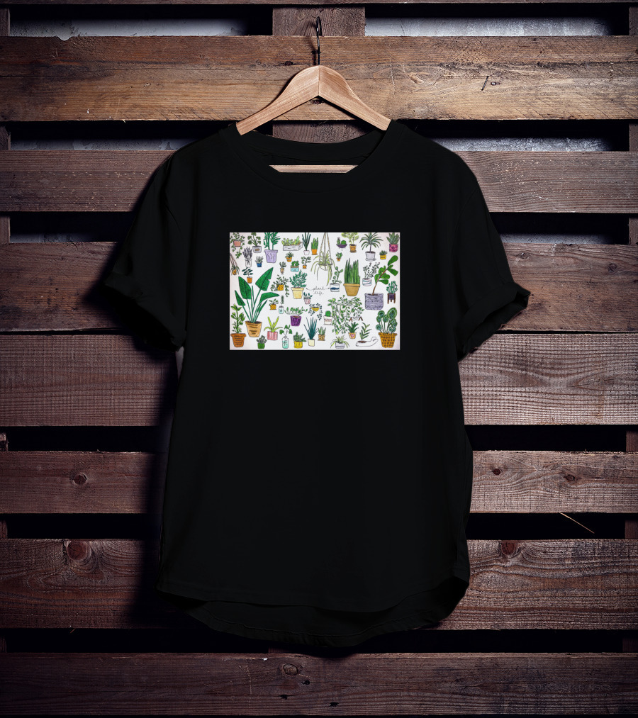 All My Plants Collection Featuring Various Houseplants T-Shirt