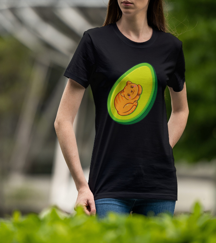 Avocato Cute Cat In Avocado 1635797 T-Shirt