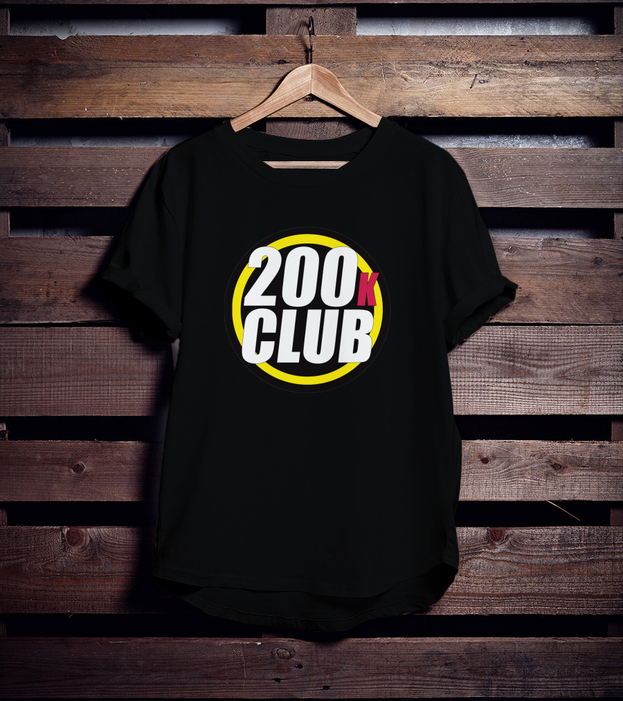 200K Club Dark Edition Bold Yellow Circle T-Shirt