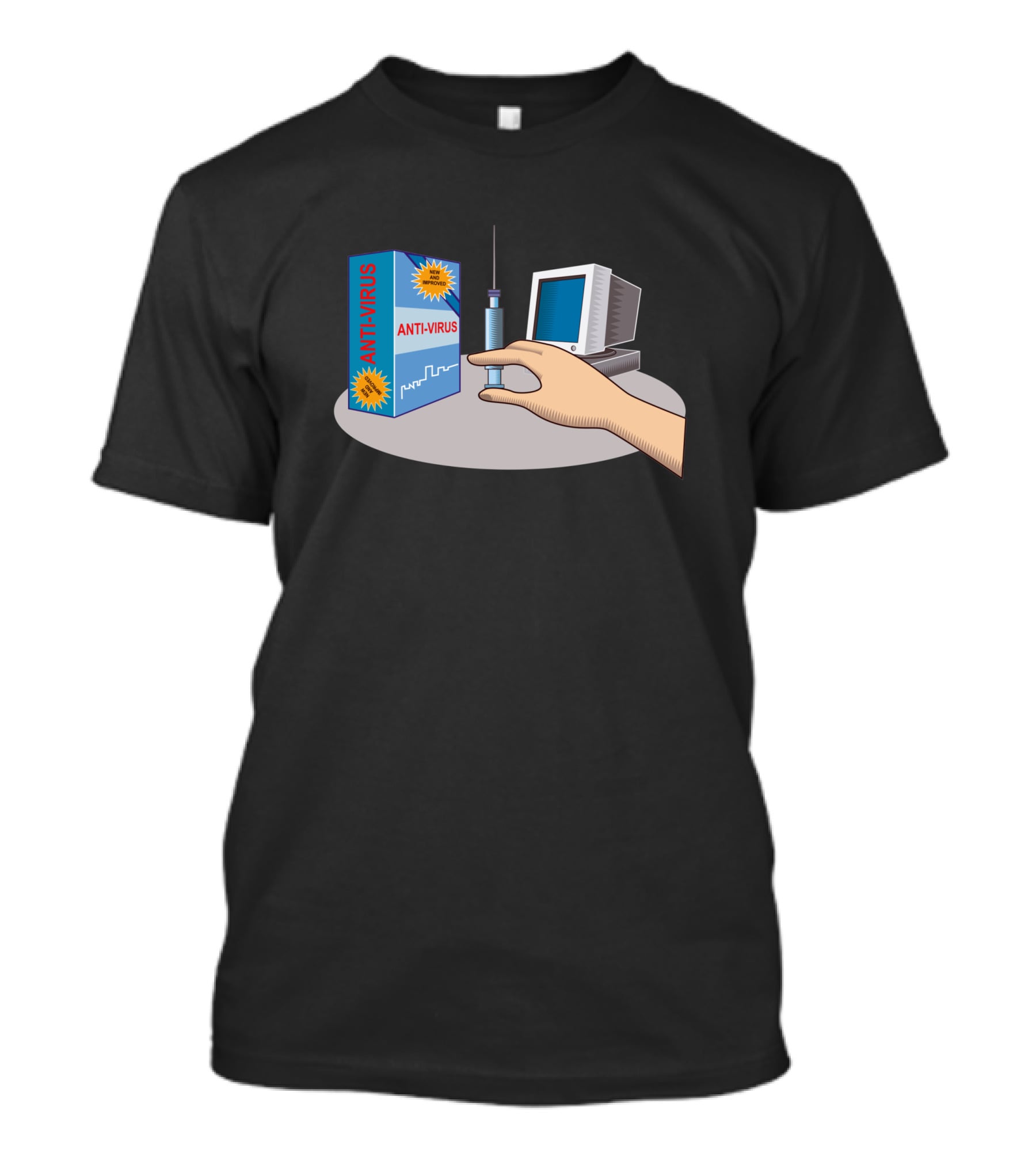 Antivirus Computer Injection Protection Graphics T-Shirt