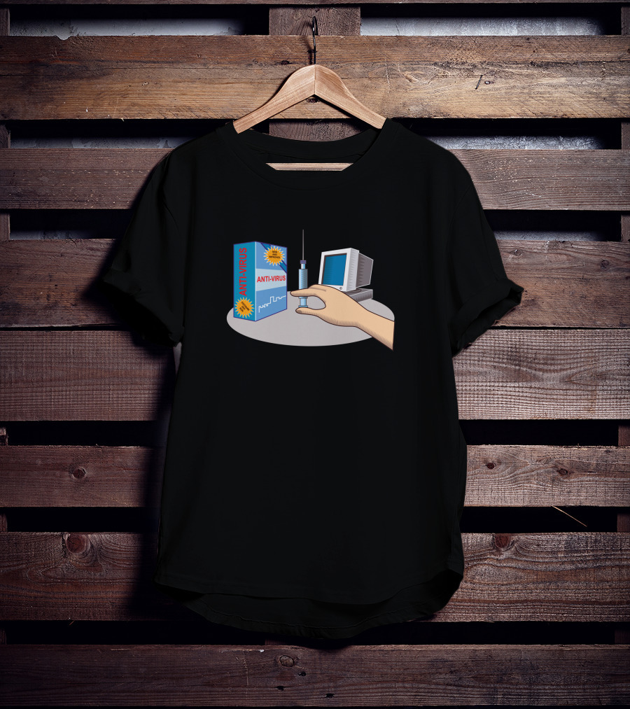 Antivirus Computer Injection Protection Graphics T-Shirt