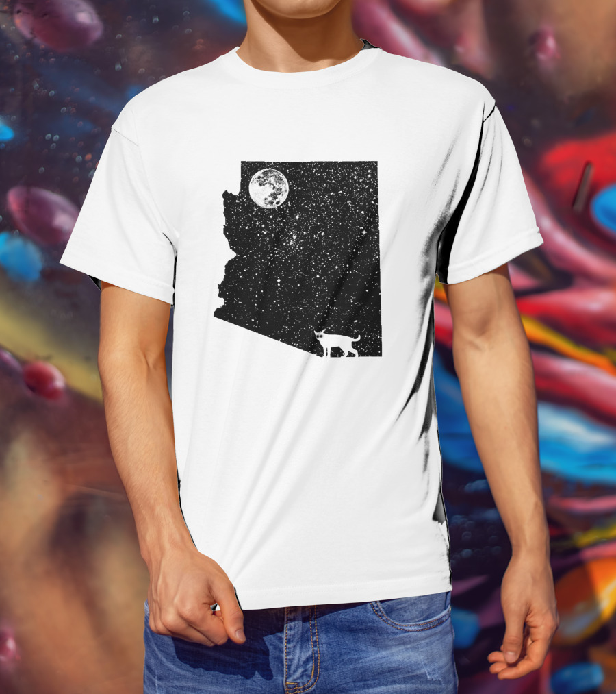 Arizona Cat Moon Silhouette 60047 T-Shirt