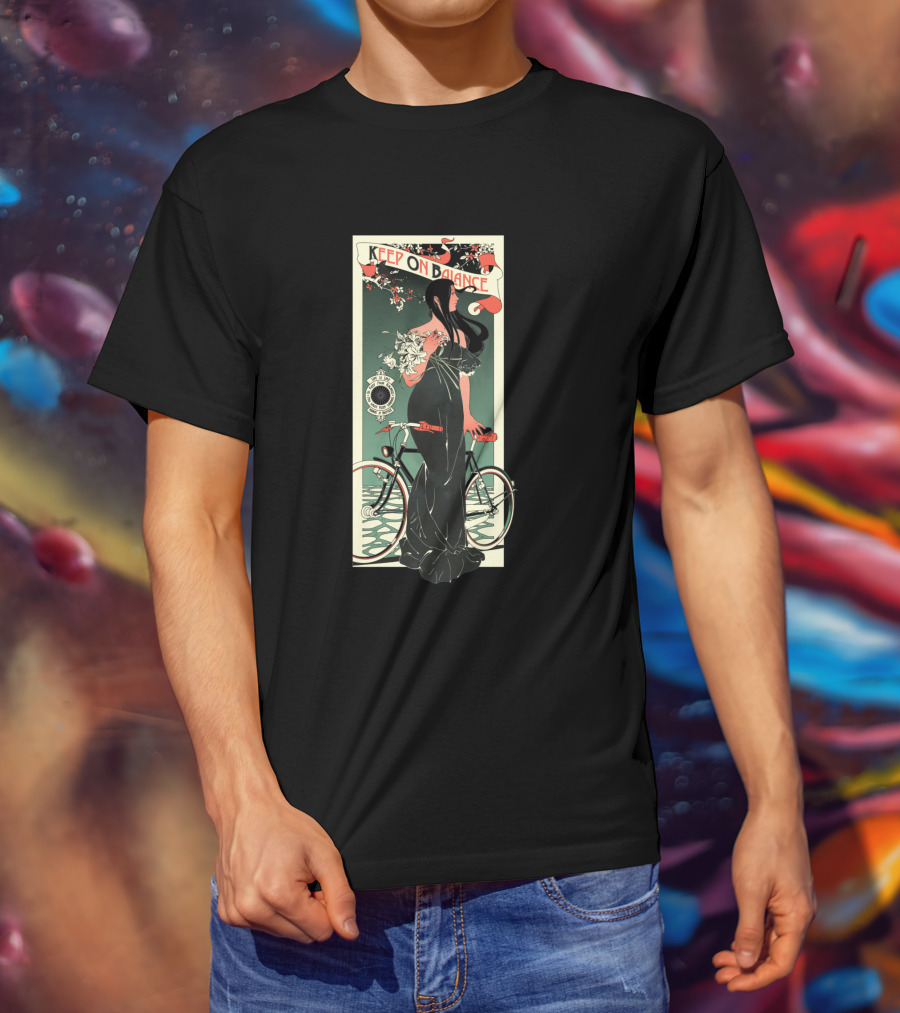Keep On Balance Bicycle Art Nouveau Woman Vintage 1740788 T-Shirt