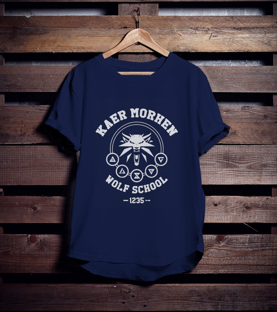 Kaer Morhen Wolf School 1235 JINX Witcher 3 Men's Signs Of The Witcher T-Shirt