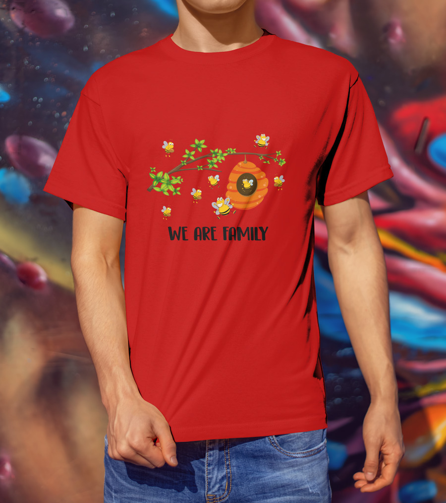 Bee We Are Family Friend Trip Vacation Party Hive Buzzing Community T-Shirt