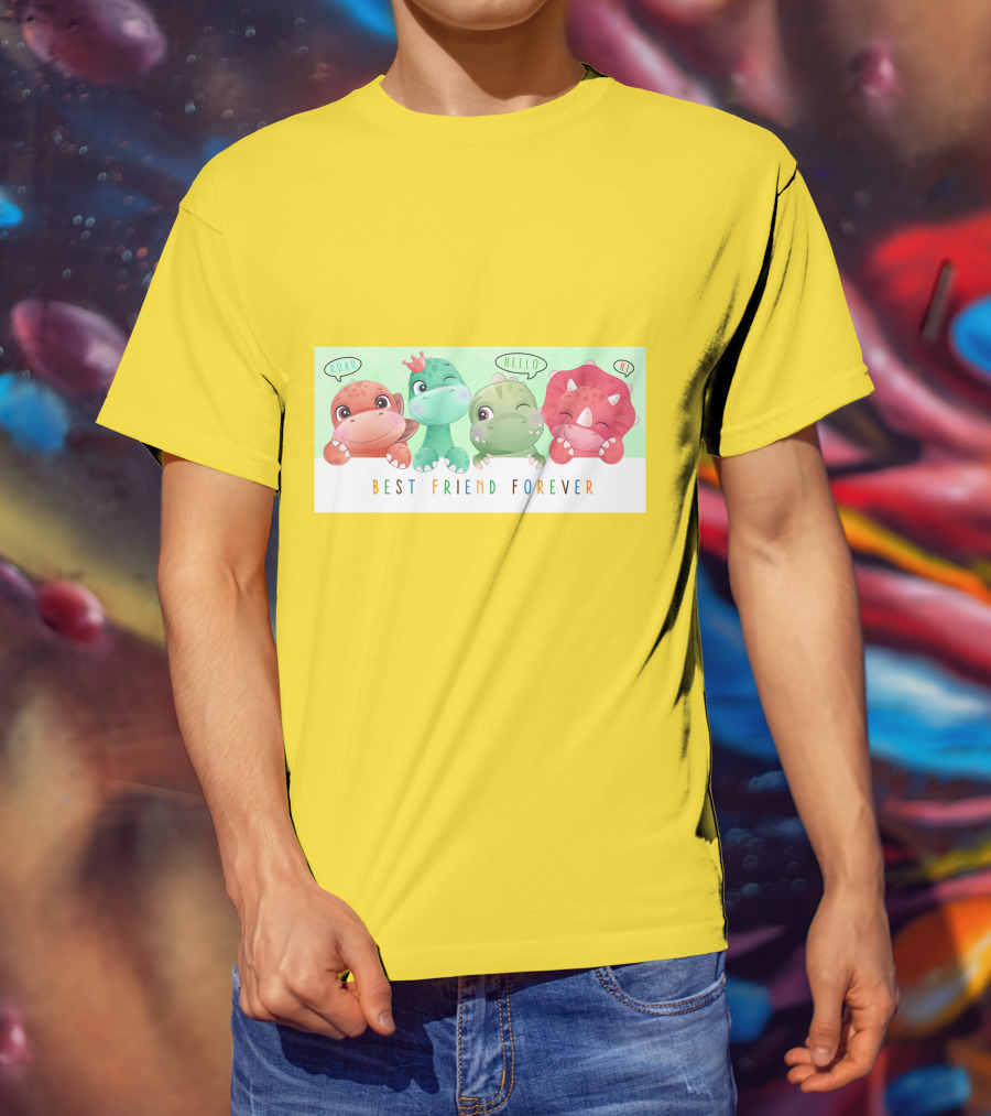 Dinosauria Best Friend Forever Roar Hello Hi T-Shirt