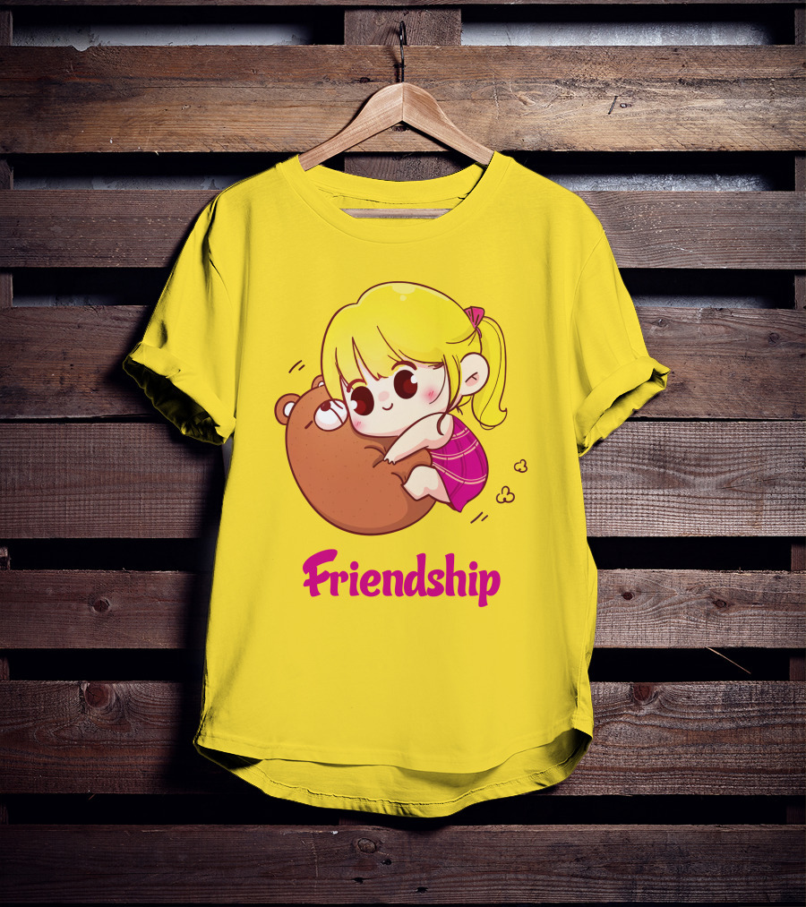 Friendship Baby Comfortable Bear Hug Illustration For Brother T-Shirt