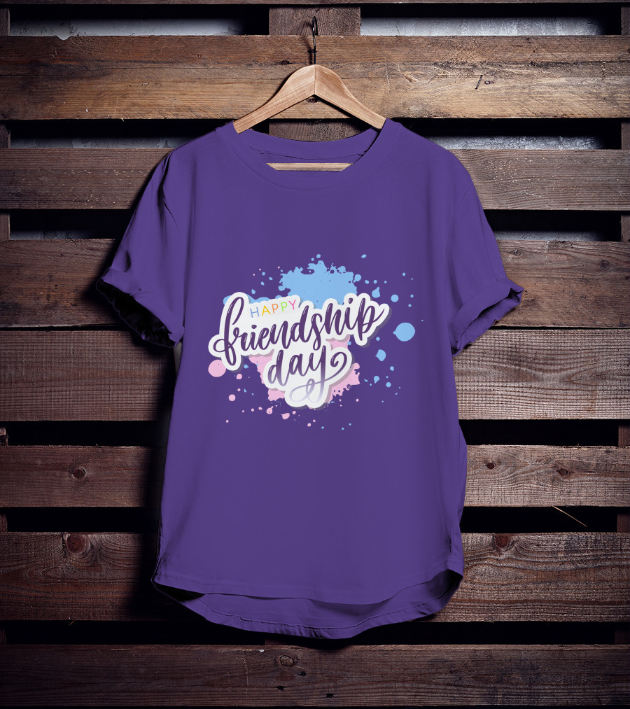 Happy Friendship Day Colorful Splashes T-Shirt