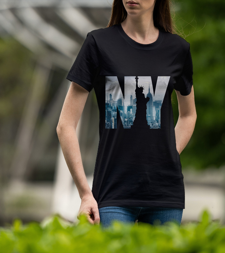 NY New York City Skyline Statue Of Liberty T-Shirt