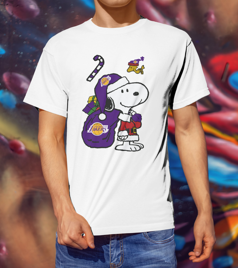 Los Angeles Lakers Snoopy Christmas Special T-Shirt