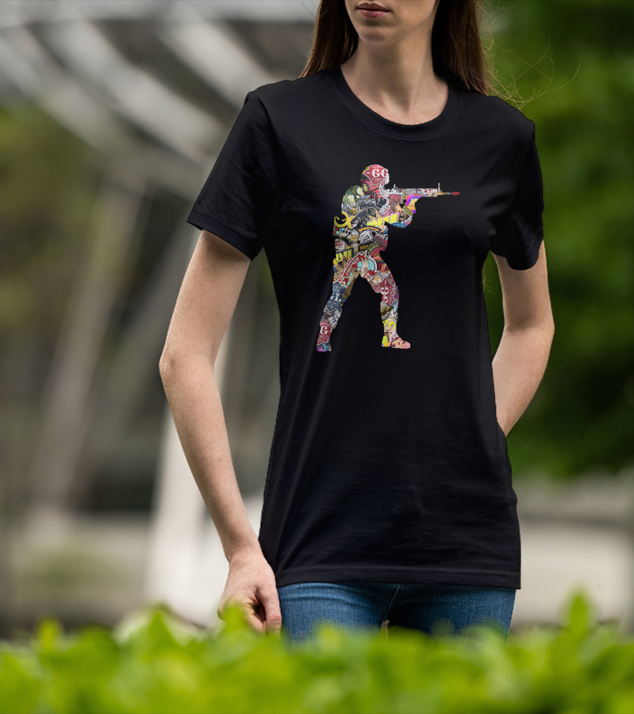 Counter Strike Global Offensive Patchwork T-Shirt