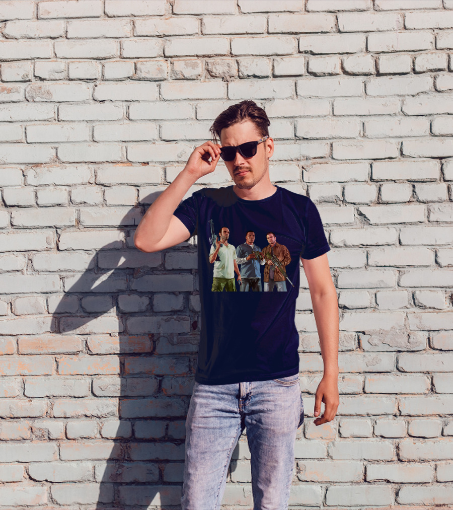 Grand Theft Auto Characters With Weapons T-Shirt