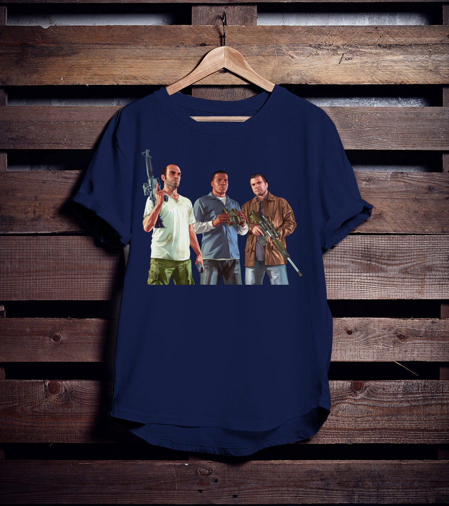 Grand Theft Auto Characters With Weapons T-Shirt