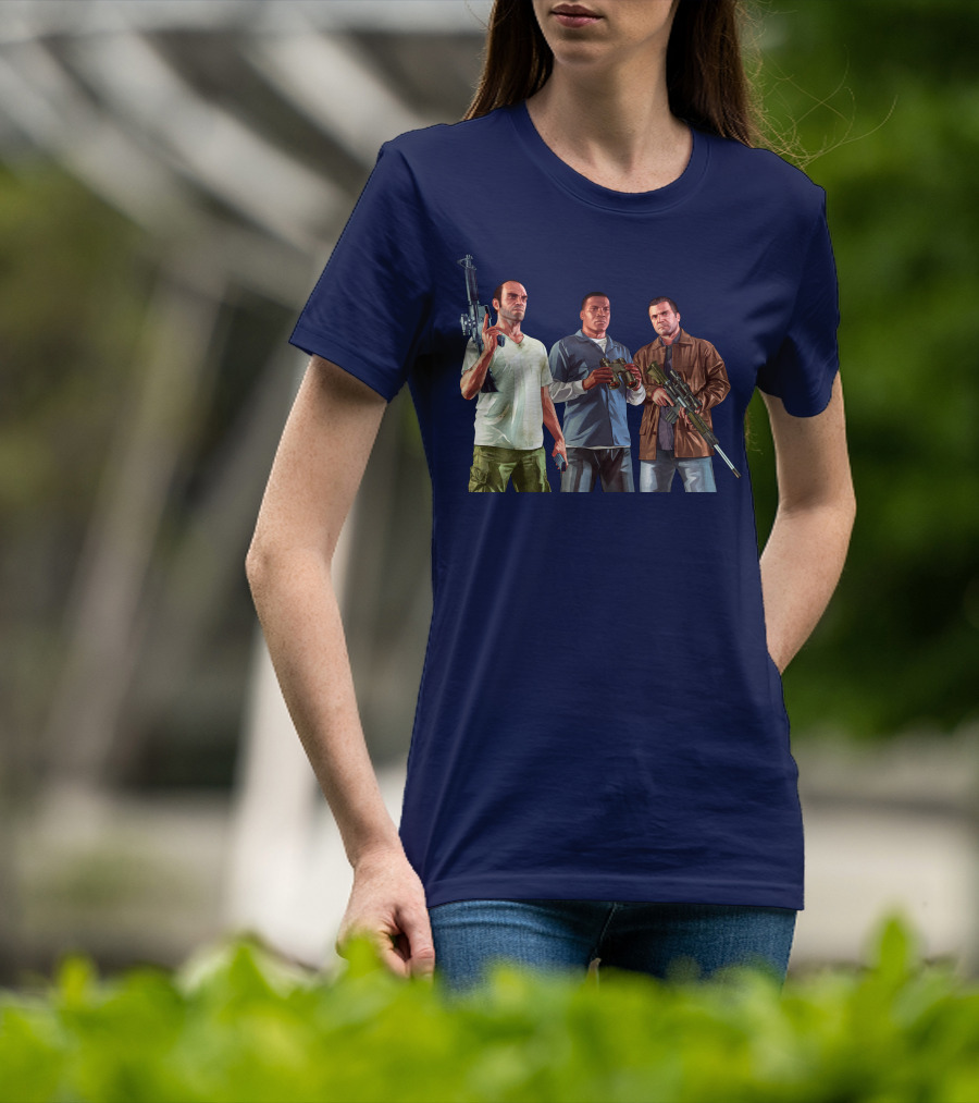 Grand Theft Auto Characters With Weapons T-Shirt