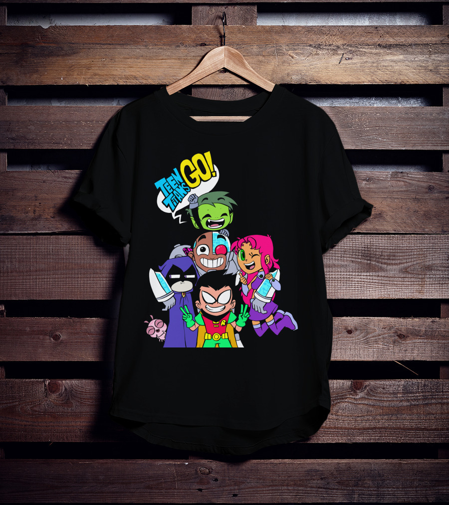 Teen Titans Go Animated Characters Group T-Shirt
