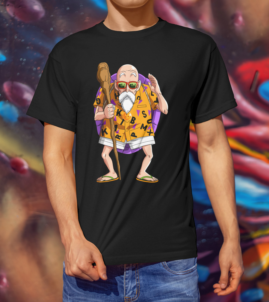 Dragon Turtle Hermit Character With Glasses And Staff T-Shirt