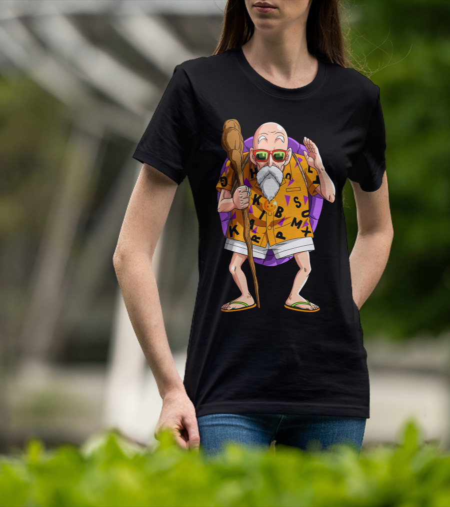 Dragon Turtle Hermit Character With Glasses And Staff T-Shirt