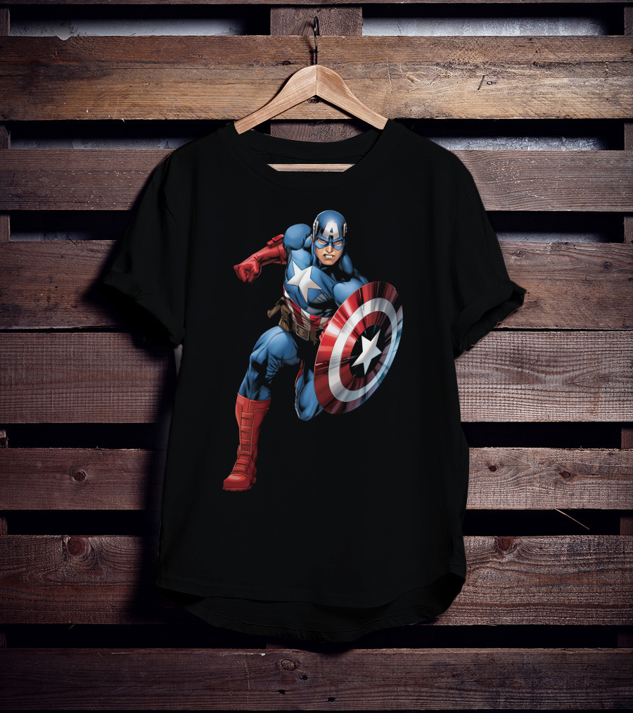 Captain America Superhero Iconic Shield Marvel Universe T-Shirt