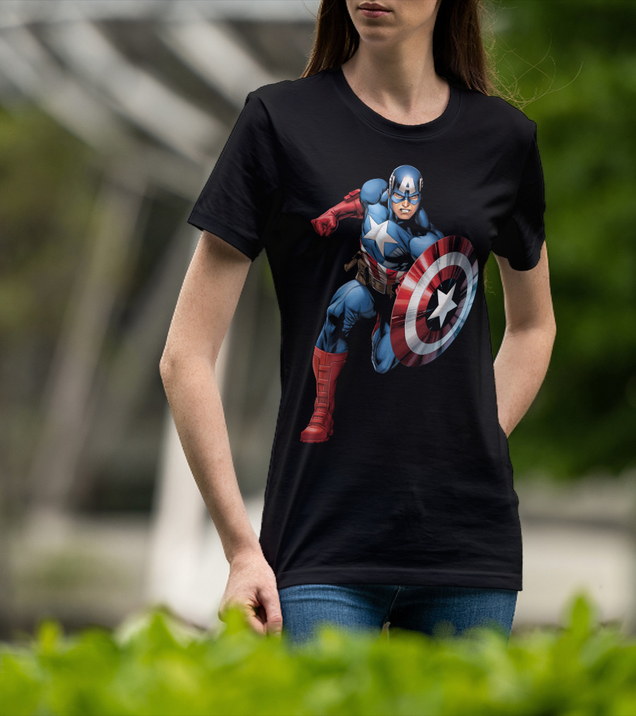 Captain America Superhero Iconic Shield Marvel Universe T-Shirt
