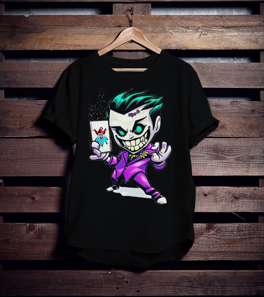 Joker 2012 Cartoon Grinning Character With Joker Card T-Shirt
